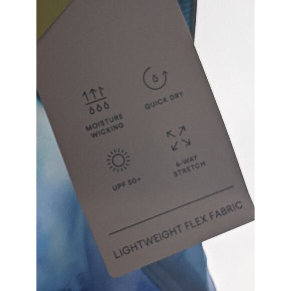 All In Motion Shorts Tie Dye Blue Quick Dry Woven Teal Girls M 7/8 Side‎ Pockets - Picture 5 of 8